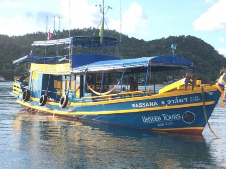 Bateau du partenaire d'AquaTao, UnseenTours Koh Tao